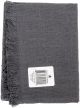 Dunroven House Fringed Edge Tea Towel 20 Inch X28 Inch Charcoal and Dark Grey