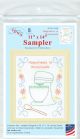 Jack Dempsey Stamped White Sampler 11 inch X14 inch Homemade