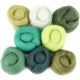 Wistyria Editions Wool Roving 12 Inch .25oz 8 Per Pkg Jungle