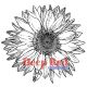 Deep Red Cling Stamp 3.2 Inch X3.2 Inch Large Sunflower