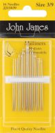 John James Milliners Hand Needles Size 3 Per 9 16 Per Pkg