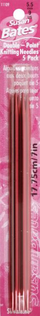 Silvalume Double Point Knitting Needles 7Inch 5 Per Pkg Size 9 Per 5.5mm