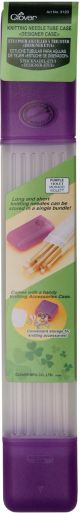 Clover Knitting Needle Tube Case 16 inch X2.25 inch X1.5 inch Purple