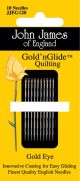 John James Gold N Glide Quilting Needles Size 9 10 Per Pkg