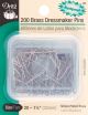 Dritz Brass Dressmaker Pins 200 Per Pkg