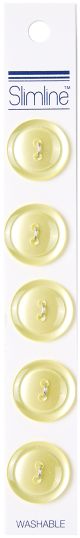 Slimline Buttons Series 1 Yellow 2 Hole 3 4 inch 5 Per Pkg