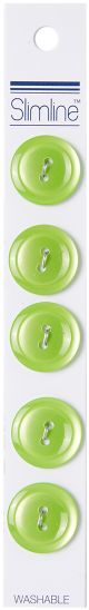 Slimline Buttons Series 1 Lime 2 Hole 3 4 inch 5 Per Pkg