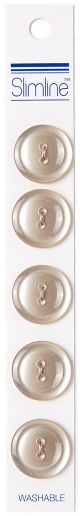 Slimline Buttons Series 1 Tan 2 Hole 3/4 inch 5 Per Pkg