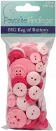 Blumenthal Favorite Findings Big Bag Of Buttons Pink 3.5oz