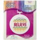 Janlynn Mini Counted Cross Stitch Kit 2.5 Inch Round Believe 18 Count