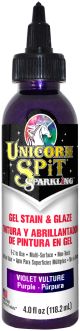 Unicorn Spit Sparkling Wood Stain and Glaze 4oz Violet Vulture