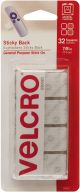 VELCROR Brand Sticky Back Squares .875 Inch 32 Per Pkg White