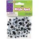 Paste On Wiggle Eyes Assorted 7mm To 15mm 100 Per Pkg Black