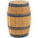 Mini Garden Barrel 1.25 inch X2 inch Wood