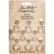 Idea Ology Tiny Corked Glass Vials 9 Per Pkg Assorted Clear Shapes 1 inch X.25 inch 