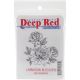 Deep Red Cling Stamp 2 inch X2 inch Carnation Blooms