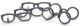 Eyelet Outlet Shape Brads 12 Per Pkg Black Glasses