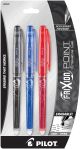 Pilot Frixion Extra Fine Point Erasable Gel Pens 3 Per Pkg Black Blue and Red