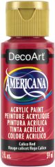 Americana Acrylic Paint 2oz Calico Red Transparent