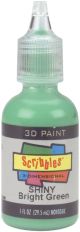 Scribbles 3D Fabric Paint 1oz Shiny Bright Green