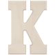 Baltic Birch University Font Letters and Numbers 5.25 Inch K