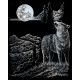 Silver Foil Engraving Art Kit 8 inch X10 inch Wolf Moon