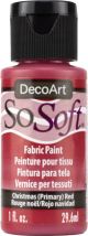 SoSoft Fabric Acrylic Paint 1oz Christmas Red