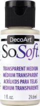 SoSoft Fabric Acrylic Paint Medium 1oz Transparent