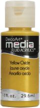 DecoArt Media Fluid Acrylics Paint 1oz Yellow Oxide Series 1 