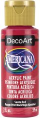 Americana Acrylic Paint 2oz Santa Red Semi Opaque
