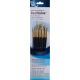 Synthetic Gold Taklon Real Value Brush Set 6 Per Pkg