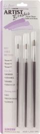 Red Sable Artist Brush Set 3 Per Pkg