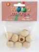 Round Wood Beads 20mm 8 Per Pkg Natural