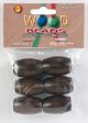 Oval Wood Beads 32mmX22mm 6 Per Pkg Walnut