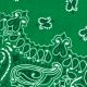 Hav A Hank Paisley Bandanna 22 inch X22 inch Kelly Green