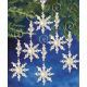 Holiday Beaded Ornament Kit Snow Crystal Danglers 4 inch X2 inch Makes 8