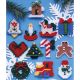 Design Works Plastic Canvas Ornament Kit 2 inch Set of 12 Country Christmas 7 Count 