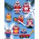 Design Works Plastic Canvas Ornament Kit 3 inch Set of 8 Christmas Teddy Bears 7 Count 