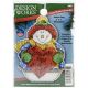 Design Works Plastic Canvas Ornament Kit 4 Inch X3 Inch Snowman 14 Count