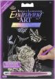 Holographic Foil Engraving Art Mini Kit 5 inch X7 inch Kitten and Butterfly