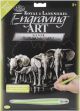 Silver Foil Engraving Art Kit 8 Inch X10 Inch Elephant Herd