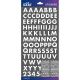 Sticko Alphabet Stickers White Futura Bold Small