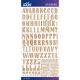 Sticko Alphabet Stickers Wood Grain Blanc Small