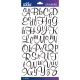 Sticko Alphabet Stickers Black Glitter Script Small