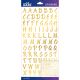 Sticko Alphabet Stickers Gold Foil Brush Small