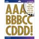 Sticko XL Alphabet Stickers Gold Glitter Futura Regular XL