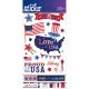 Sticko Themed Flip Pack Stickers 148 Per Pkg Patriotic