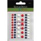 Eyelet Outlet Adhesive Back Enamel Dots 52 Per Pkg Red White Blue
