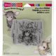 Stampendous House Mouse Cling Stamp Rain Flower