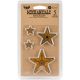 Finnabair Mechanicals Metal Embellishments Barn Stars 5 Per Pkg
